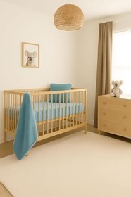 Resim 5 Adet 50 x 90 + 10 cm Anne Yanı Lastikli Penye Kumaş Bebek Çarşafı 
