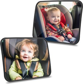 Resim Bebek Araba Aynası, 360° Döner, Kırılmaz, Geniş Görüş Alanı 