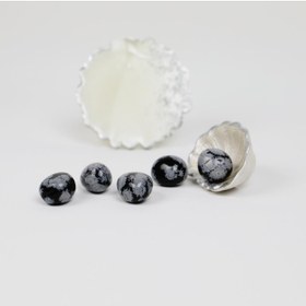 Resim Saff Doğal Taş Karlı Obsidyen Tımbıl Doğal Taş 5 Adet 212019 