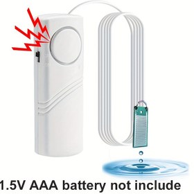 Resim EARYKONG Su Kaçağı Sensörü Sesli ve Görsel Alarm ile - Mutfak Banyo Lavabo için Pil Gücünde (1.5V AAA Dahil Değildir), Balık Tankı - Gerçek Zamanlı Taşma Algılama, Sızıntıları Önler ve Su Hasarını Alarmla Bildirir | Modern Dedektör | Dayanıklı Sensör Kablosu 