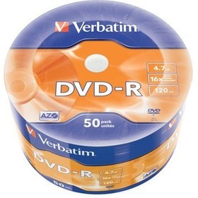 Resim Verbatim DVD-R 4.7GB 16X Hızında 50'li Spindle 43788 