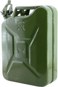 Resim SoyluhanStore Metal Benzin Bidonu 20 Litre Akaryakıt Mazot Taşıma Doldurma Depolama Bidonu Dayanıklı Bidon 