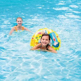 Resim Çocuk Yüzme Simidi - Intex - Şeffaf Desenli - Sarı - 61cm (59242) 