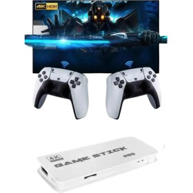 Resim Zcv Mey Ithalat® 3D 4K Hd 2.4g Game Stick 4K Ultra Hd Oyun Konsolu Çift Kollu ZNV2026 
