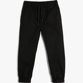 Resim Erkek Çocuk Jogger Pantolon Cepli Pamuklu Beli Lastikli 
