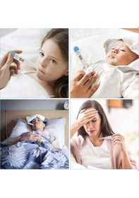 Resim Ulzyvf Hızlı Okumalı Dijital Termometre - Bebek Ve Yetişkinler İçin Pratik Ağız/koltuk Altı Ölçümü, Güvenli Kullanım İçin 