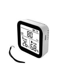 Resim Geeroyoo "3'lü Hava Kalitesi Ölçer: Co Alarmlı, Nem Ve Sıcaklık Sensörlü Taşınabilir Cihaz" 