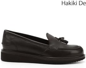 Resim GÖNDERİR Kadın Dolgu Taban Hakiki Deri Loafer Ayakkabı GDZA13424097 