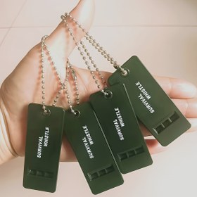 Resim 4 Adet Güzel Koyu Yeşil Üç Delikli Yüksek Tonlu Dış Mekan Hayatta Kalma Düdüğü, Premium Kalite ve Yüksek Sesli Güvenlik Düdüğü, Şükran Günü İçin Mükemmel 