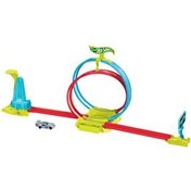 Resim Hot Wheels Neon Yarışlar Çifte Çemberde Yarış Seti HPC05 