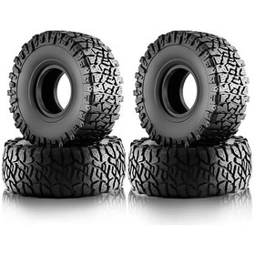 Resim Symbee 1/10 Rc Araçlar İçin 4 Adet 1.9" Kauçuk Lastik - Trax Trx4, Scx10 Uyumlu 