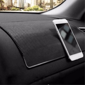 Resim Telefon ve Anahtarlık Tutuculu PVC Araç Gösterge Paneli Kaymaz Paspas, Gözlük Saklama Alanı - Yapışkan/Yapıştırıcı/Gözetmen Gerektirmez, Dayanıklı Araç Gösterge Paneli Koruyucu Arabalar, Kamyonlar, SUV'ler, Tekneler, Uçaklar için | Şık Araç Paspası | Kaymaz Tasarım, Araç Kaydırmaz Mat 