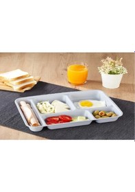 Resim REİS 5 Bölmeli Kahvaltılık ve Diyet Tabağı 