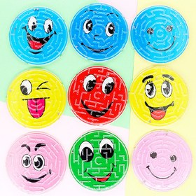 Resim 16 adet Renkli Gülümseme Labirenti Yuvarlak Top Eğitici Oyuncaklar - Gençler İçin Eğlenceli Parti Hediyeleri, Sınıf Ödülleri, Pinata Dolu, Erkek ve Kızlar İçin Özel Hediyeler (Rastgele), Sınıf Ödülleri|Oyunlu Tasarım|Dayanıklı Plastik 