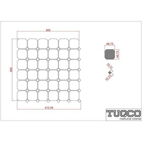 Resim TUQCO Doğaltaş Fileli Octagon Dolamit Spider Eskitme Mermer Mozaik 