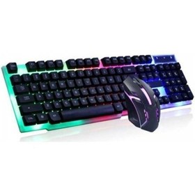 Resim Polygold PG-8017 Led Kablolu Oyuncu Q Klavye Mouse Set 