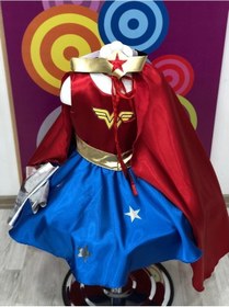 Resim Wonder Woman Baskılı Kız Çocuk Doğumgünü&Parti Kostümü 