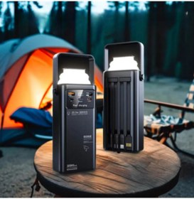 Resim Qasul 40.000 mAh LED Işıklı Hızlı Şarj Taşınabilir Powerbank Usb+Type-C+Lightninig+Micro 