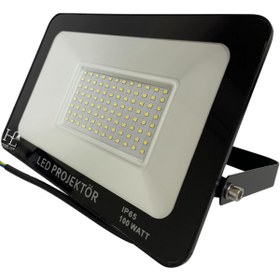 Resim Hazar Led 12-24 Volt 100 Watt Tablet Projektör Beyaz SMD Led Projektör 