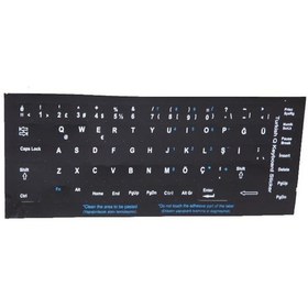 Resim Türkçe Q Klavye Sticker - Siyah 