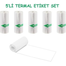 Resim Steep Solid Taşınabilir Fotoğraf Yazıcı Yedek 5li Set Termal Fotoğraf Etiketi 