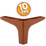 Resim Sedef Lüks Mobilya Kanepe Sehpa Tv Ünitesi Koltuk Ayağı 10 Cm Kahverengi Baza Ayak 