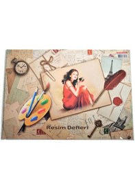 Resim Fatih Kuru-Sulu-Pastel Boya-Keçeli Kalem Ve 35x50 Resim Defteri Seti 