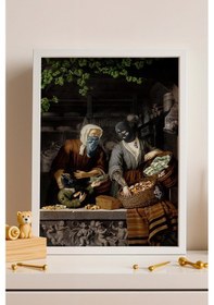 Resim Modern Art Para Temalı Maskeli Figürler Çerçeveli Tablo Ofis Ve Ev Hediyesi Şık Dekor Modifiye Sanat 