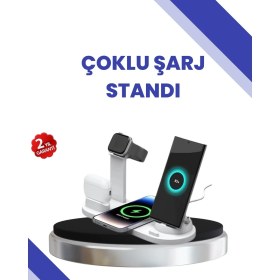 Resim İlk El Grup Masaüstü Düzenleyici 4’ü 1 Arada Kablosuz Şarj Aksesuarı 