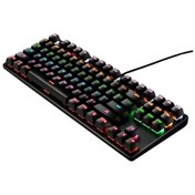 Resim Leaven K550 87 Tuşlu Yeşil Switch Kablolu RGB Mekanik Oyuncu Klavye 