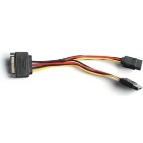 Resim Keepro Sata Power Çoğaltıcı Sata Power Uzatma Kablosu 30 cm Sata Power Çoklayıcı 