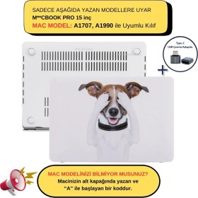 Resim McStorey Macbook Pro Kılıf 15 inç A1707 A1990 ile Uyumlu Dog01NL 