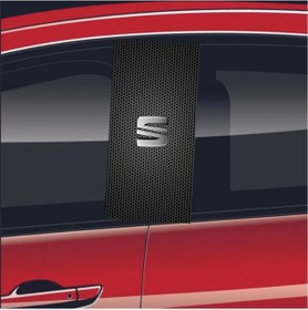 Resim Araç Kapı Direği Kaplama Folyosu Uv Baskılı 2'li Set 50x24 Seat 