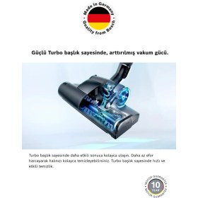 Resim Bosch Serie 6 Toz Torbasız Süpürge Turbo Başlıklı Akıllı Sensör ile Filitre Temizliği Alman Mühendisliğiyle Hazırlanan Teknoloji 700W 