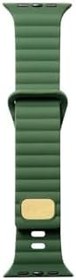 Resim Gpack Apple Watch Series 8 45mm ile Uyumlu Silikon Kordon, Metal Tokalı, Ayarlanabilir, Yeşil 