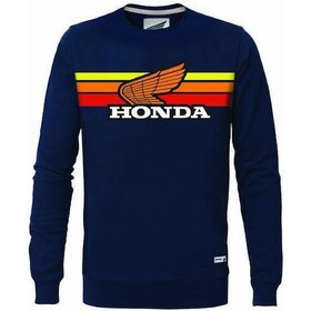 Resim Honda Bisiklet Yaka Lacivert Sweatshırt 