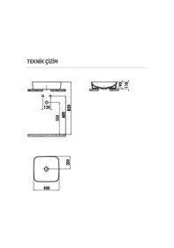 Resim Creavit Ul040 Tezgah Üstü 40 CM Ultra Çanak Lavabo 