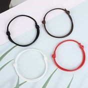 Resim Avrupa ve Amerikan Trendi 1.5mm Renkli Minimalist Ayarlanabilir El Örgüsü Çift Bilezik Unisex 