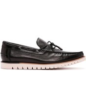 Resim Derimod Fly Men's Black Leather Casual Loafer Derimod