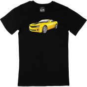 Resim Cix Sarı Spor Araba Siyah Tişört 