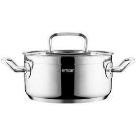Resim Emsan Elite Derin Tencere 18 Cm Gümüş 
