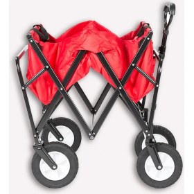 Resim Nettekaçmaz Katlanabilir Taşıma Arabası Plaj Bahçe Alışveriş Katlanır Araba 