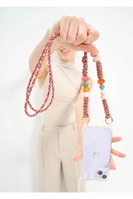 Resim Happy-Nes Blussh Beads Adjustable Telefon Askısı iPhone 16 İle Uyumlu 