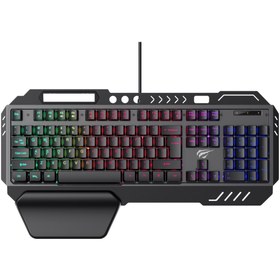 Resim Havit Gamenote KB838L Rainbow Aydınlatma Metal Oyuncu Klavyesi 