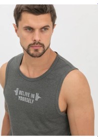 Resim Street İndustries. Pamuklu Spor Atletı Fitness İçin 429880114 Koyu Gri 