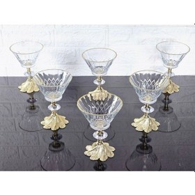 Resim Paşabahçe Serisi Vanıllıa Kase & Magnolıa Kase & Dondurmalık & Şekerlik Semerkand Gold Döküm Ayaklı Naturel 