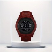 Resim Sunshine022 Kırmızı Casual Işıklı Elektronik Saat, Tarih Hafta Kronograf Stopwatch Spor Saati Diğer 