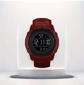 Resim Sunshine022 Kırmızı Casual Işıklı Elektronik Saat, Tarih Hafta Kronograf Stopwatch Spor Saati Diğer 