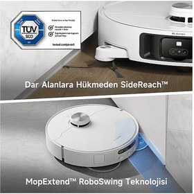 Resim Dreame L40 Ultra Robot Süpürge Beyaz, 11.000Pa Emiş Gücü 