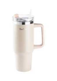 Resim Tantitoni Move Açık Kahve Paslanmaz Çelik Pipetli Termos Bardak 1.2lt Açık Kahverengi 